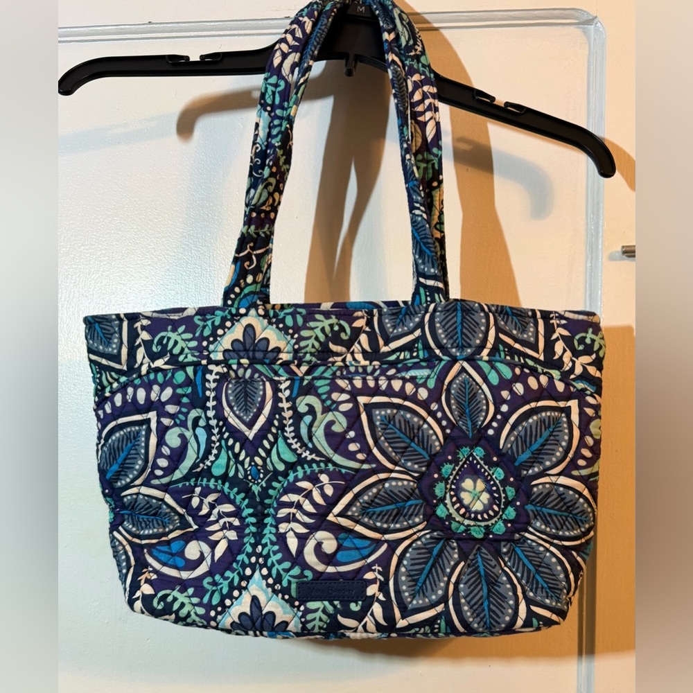 Vera Bradley Teal and Navy Floral Tote
